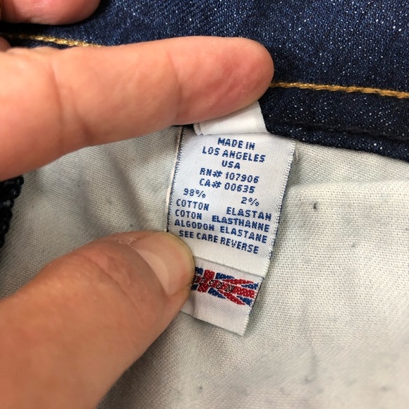 Hudson Made Usa Style W170DSX Mid Rise 2 Button Zipper Bootcut Dark Wash Jean 28 - Picture 11 of 16